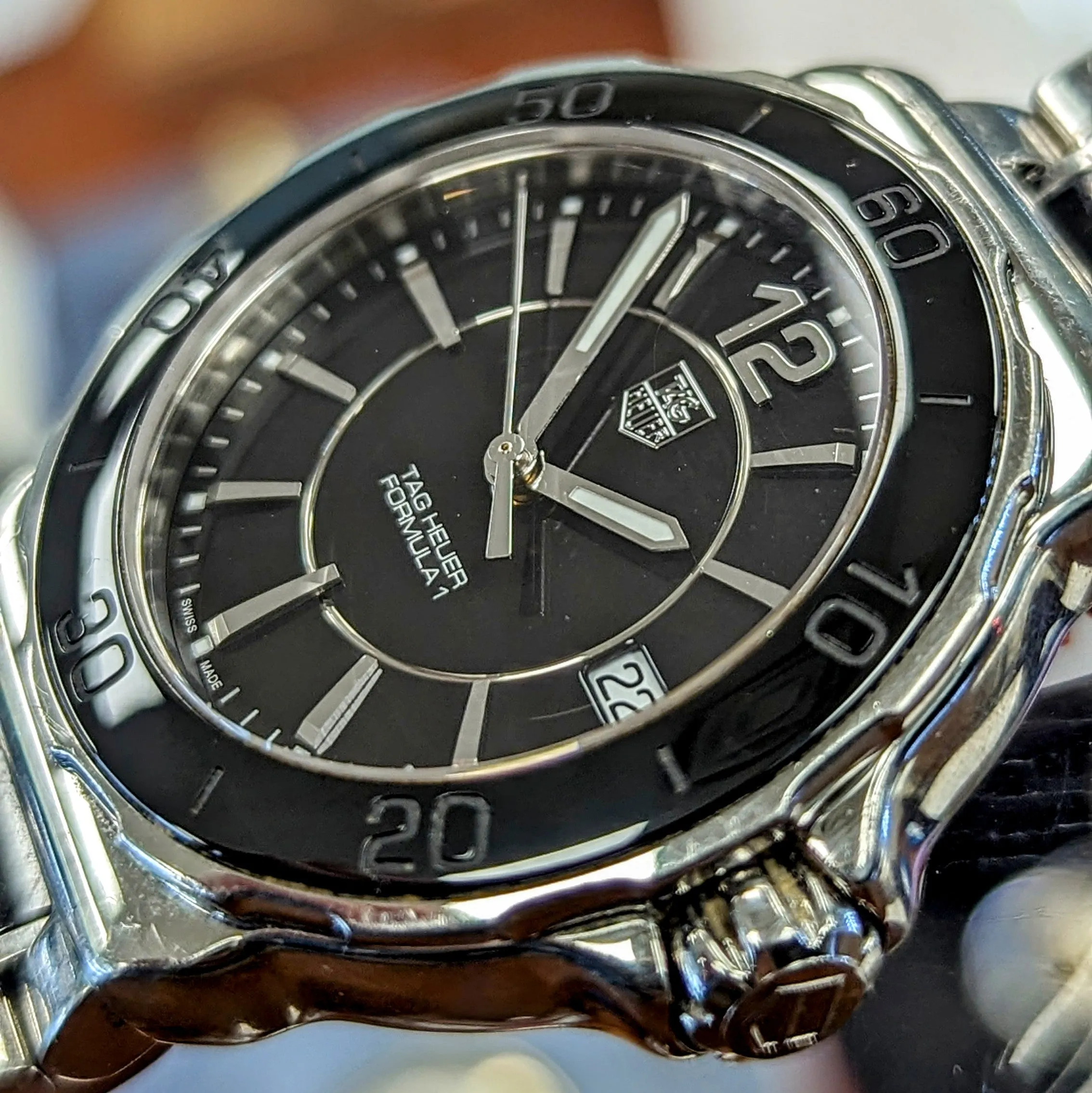 TAG HEUER Formula 1 Watch Date Indicator Ref. WAH1210 35mm Quartz Wristwatch Steel & Ceramic
