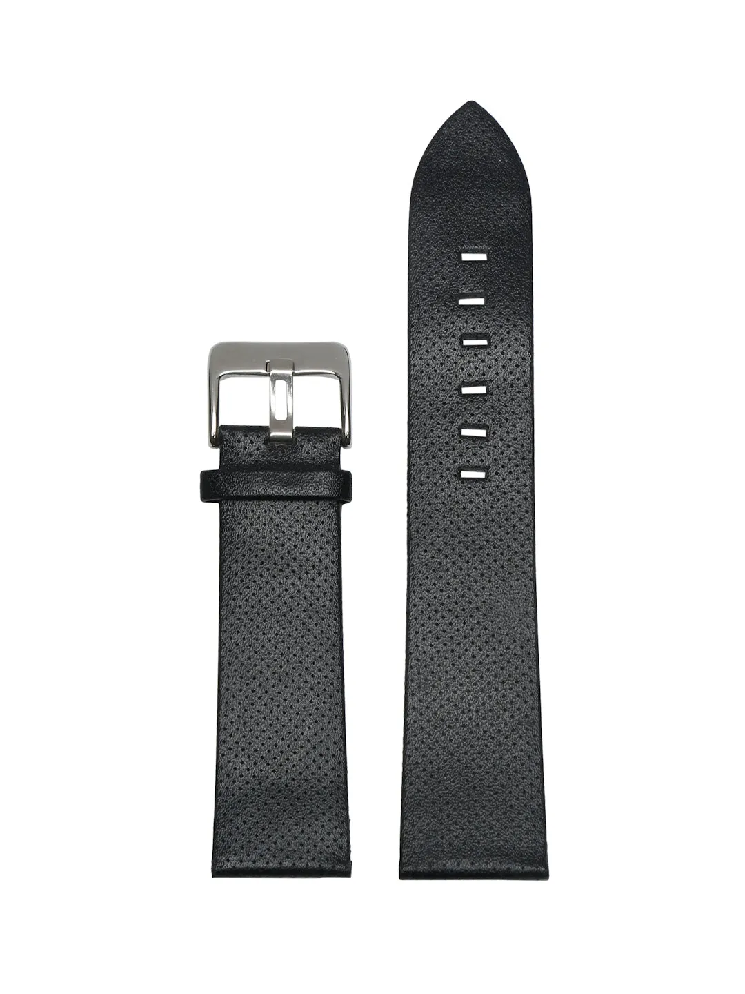 Teakwood black texture leather casual 22 MM watch strap