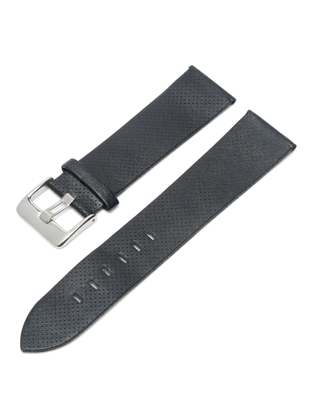 Teakwood black texture leather casual 22 MM watch strap