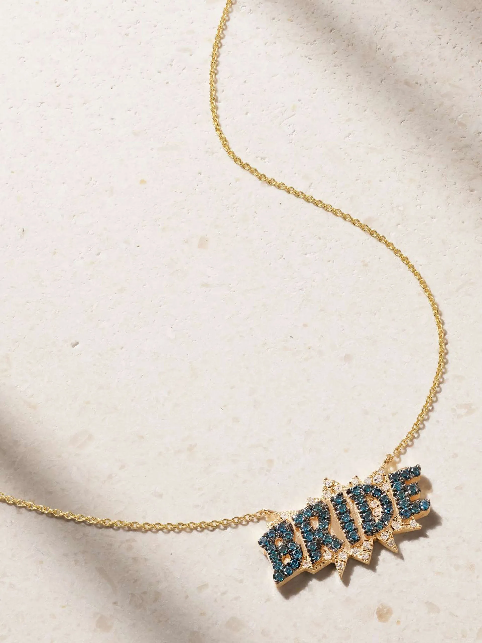 The Alexandra Bride Pop Art 18kt gold and diamond necklace