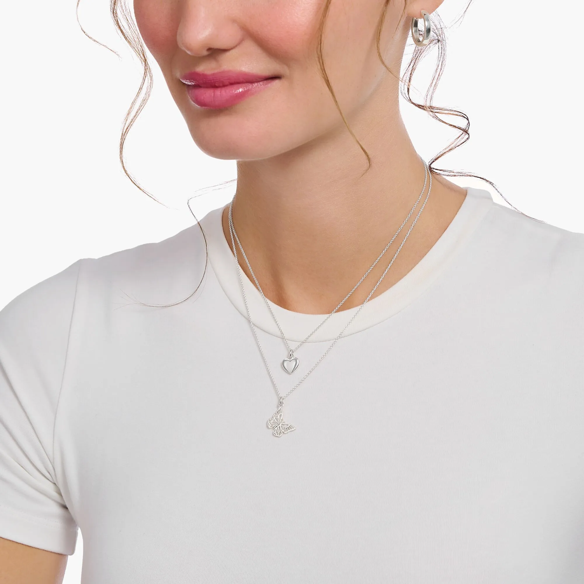 THOMAS SABO Necklace with heart pendant - silver