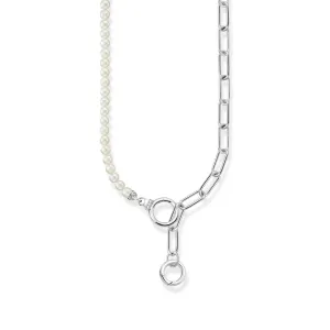THOMAS SABO Silver Necklace with Freshwater Cultured Pearls and Zirconia