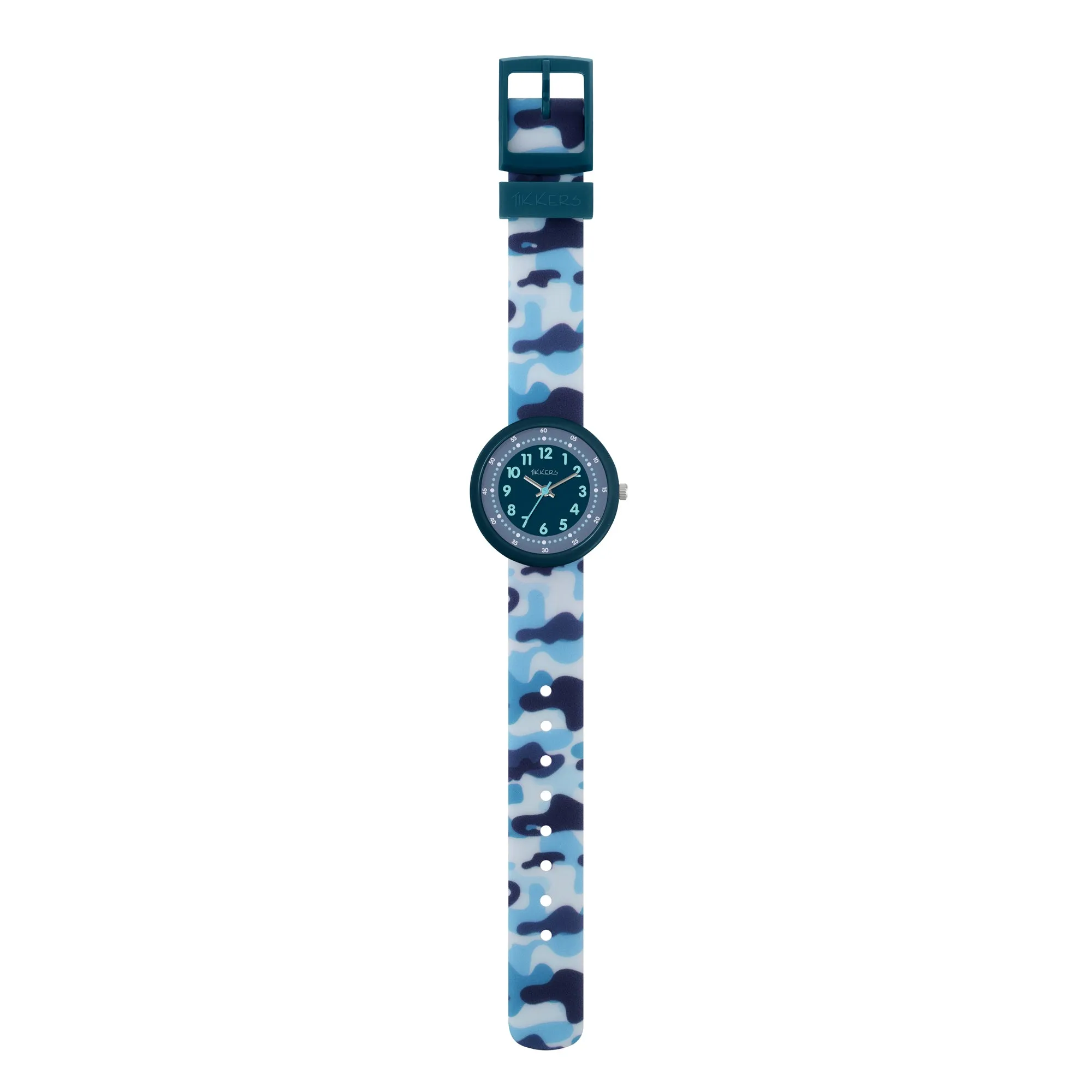 Tikkers Blue Camo Silicone Strap Watch ATK1104