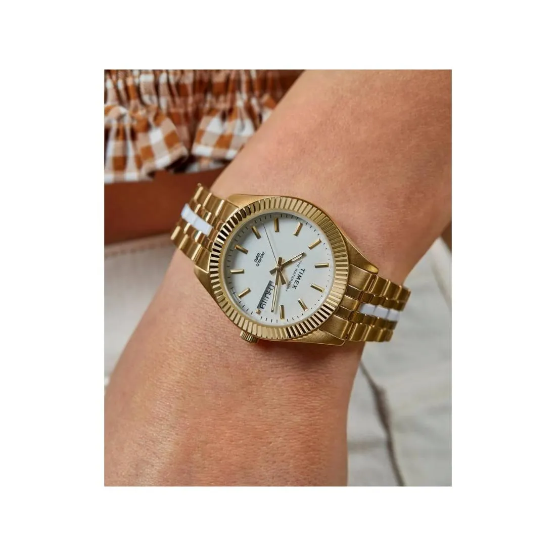 Timex Women 36 mm Size Pink Dial Analogue Watch - TW2U82800