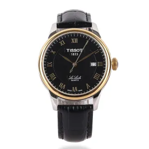 Tissot Lelode Swiss Made Black Leather Watch