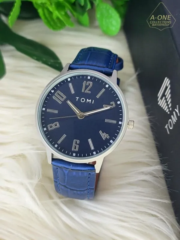 Tomi Leather Strap Watch With Box