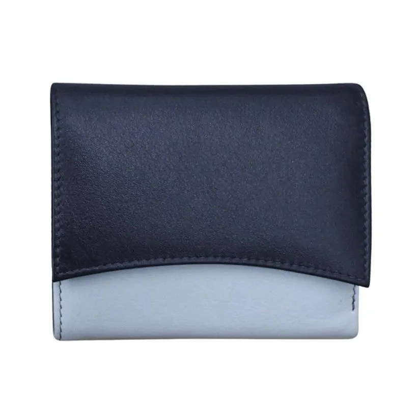 Two-Tone Leather Pocket Wallet