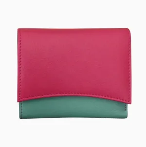 Two-Tone Leather Pocket Wallet