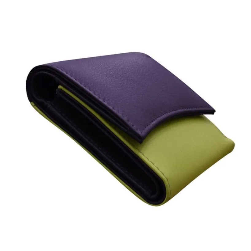 Two-Tone Leather Pocket Wallet