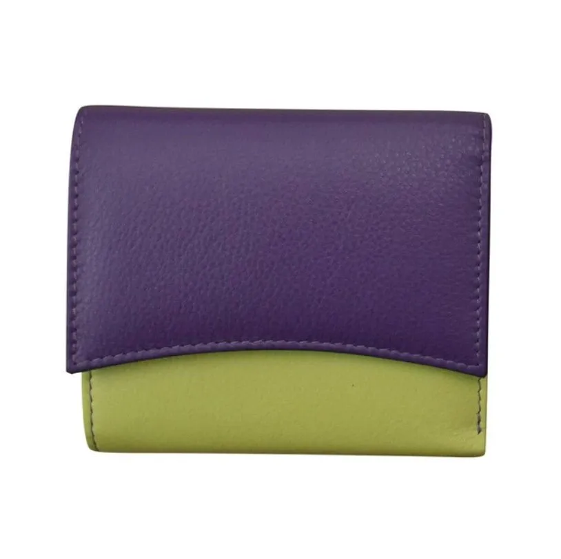 Two-Tone Leather Pocket Wallet