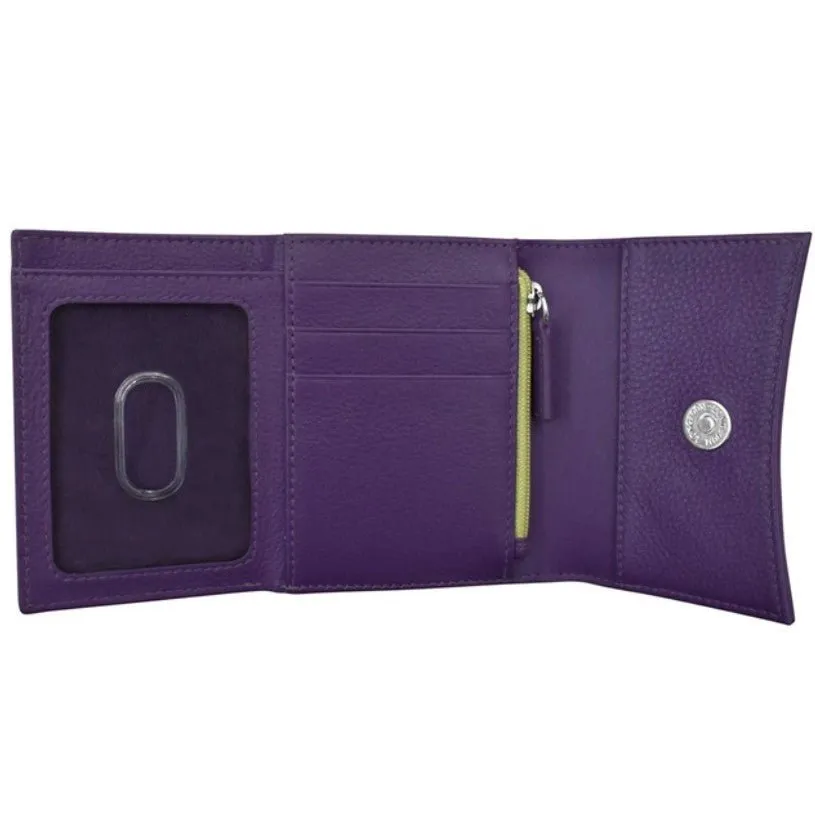 Two-Tone Leather Pocket Wallet