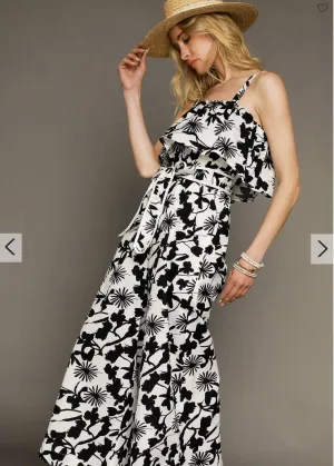 Two Tone Sleeveless Jumpsuit