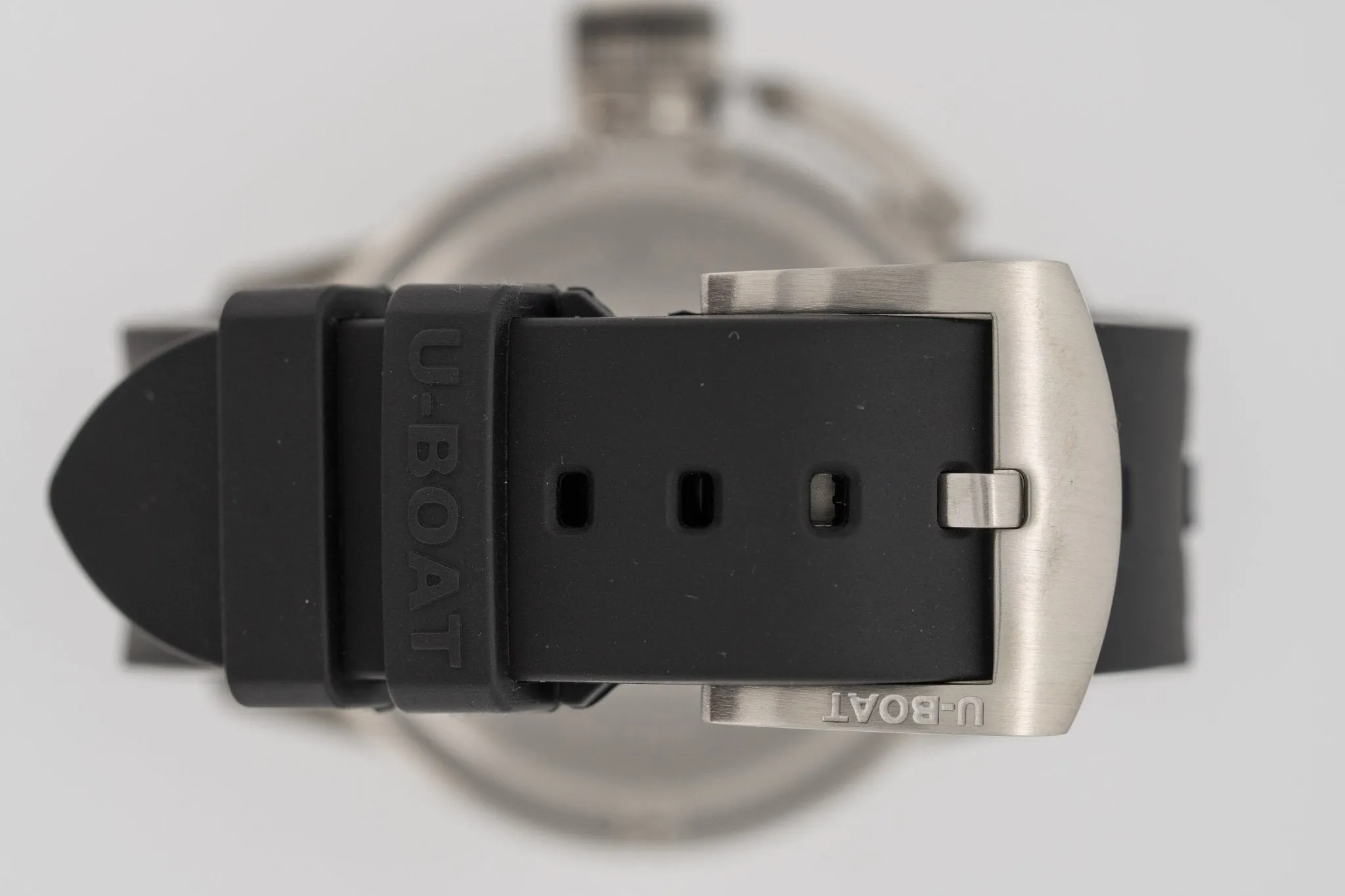 U-Boat Watch Sommerso Diver Black Silicone Strap 9007/A