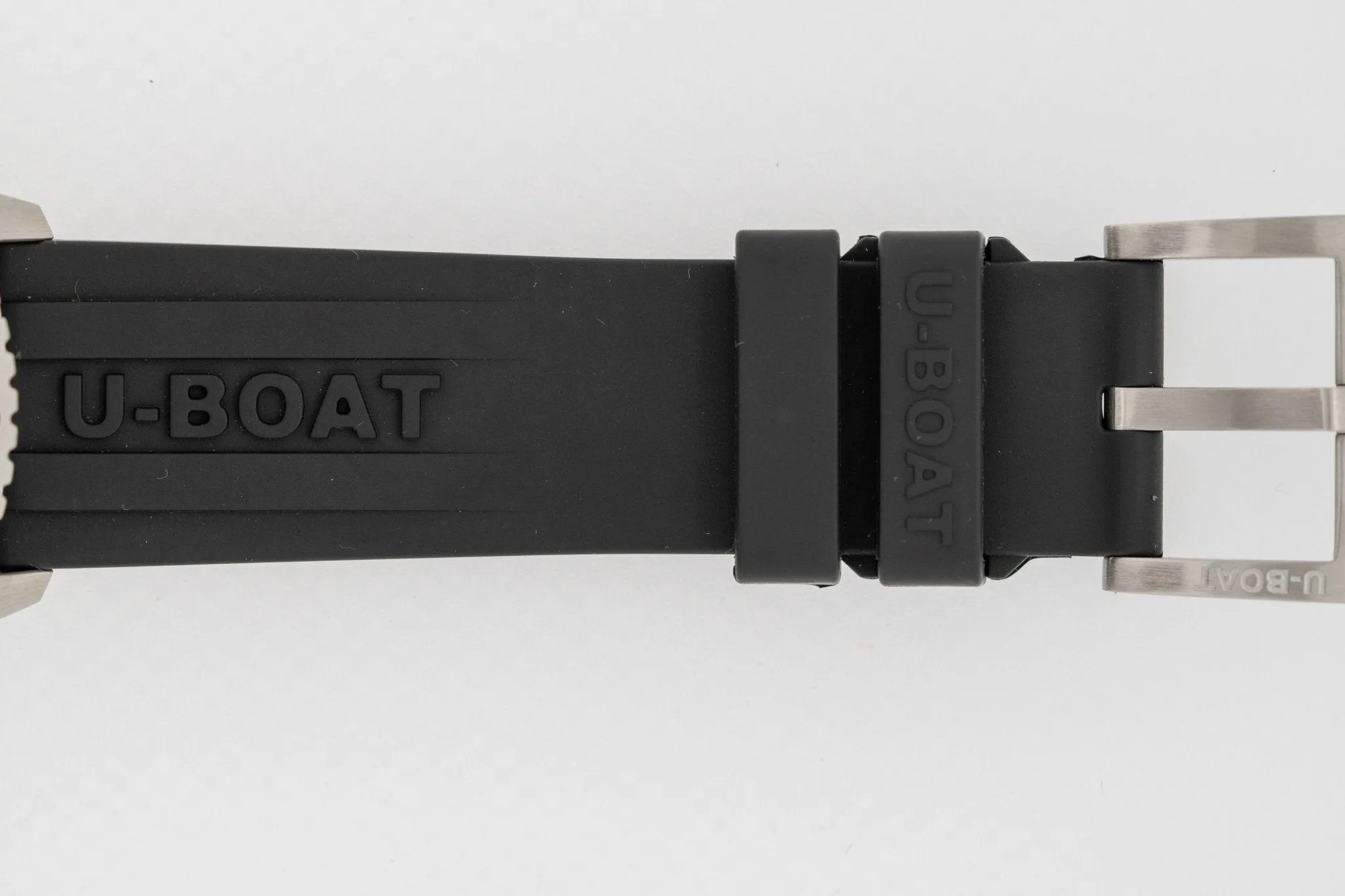 U-Boat Watch Sommerso Diver Black Silicone Strap 9007/A