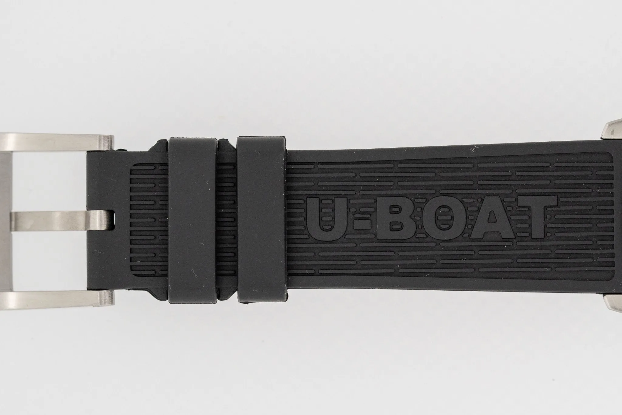 U-Boat Watch Sommerso Diver Black Silicone Strap 9007/A