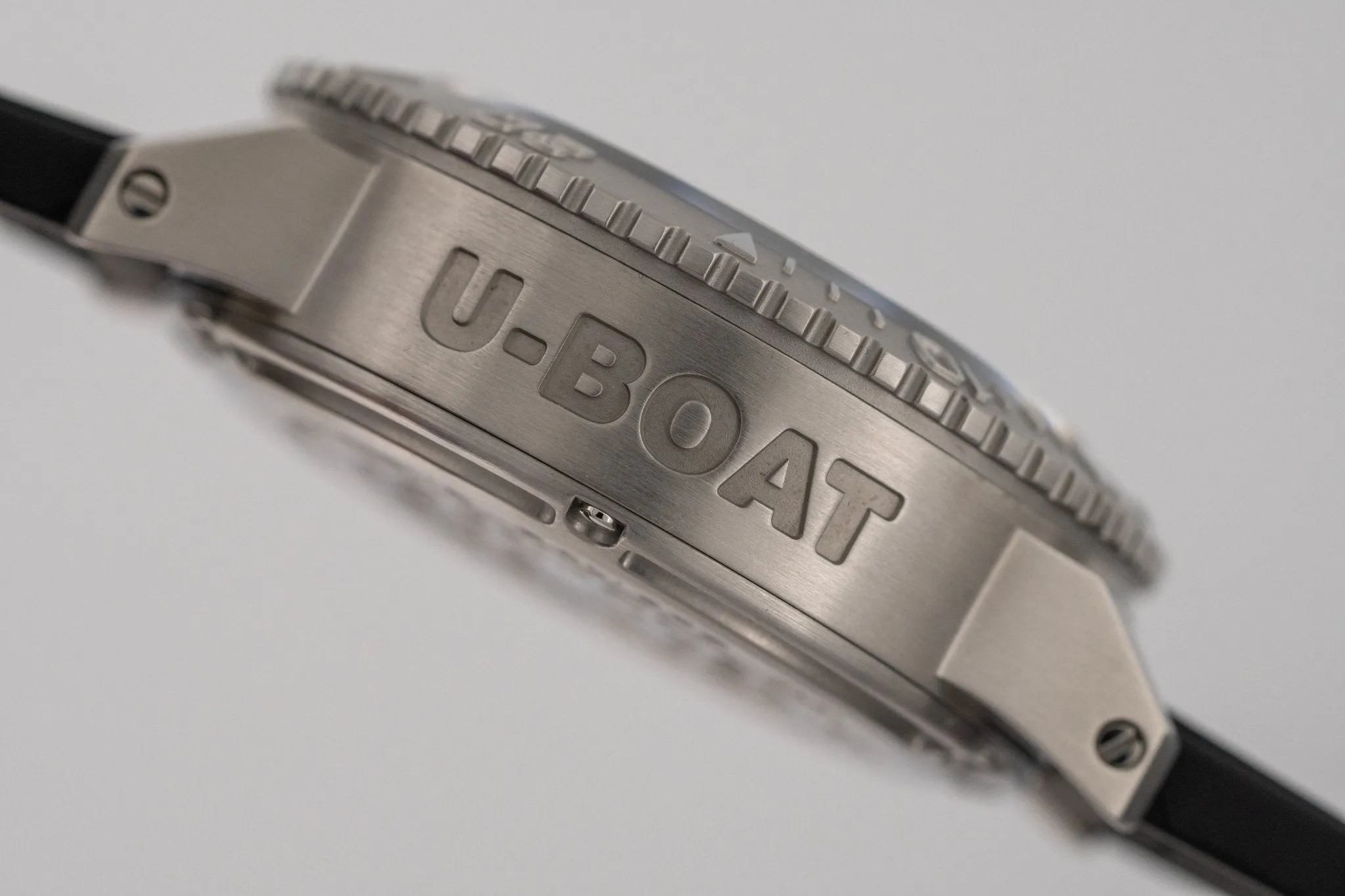 U-Boat Watch Sommerso Diver Black Silicone Strap 9007/A