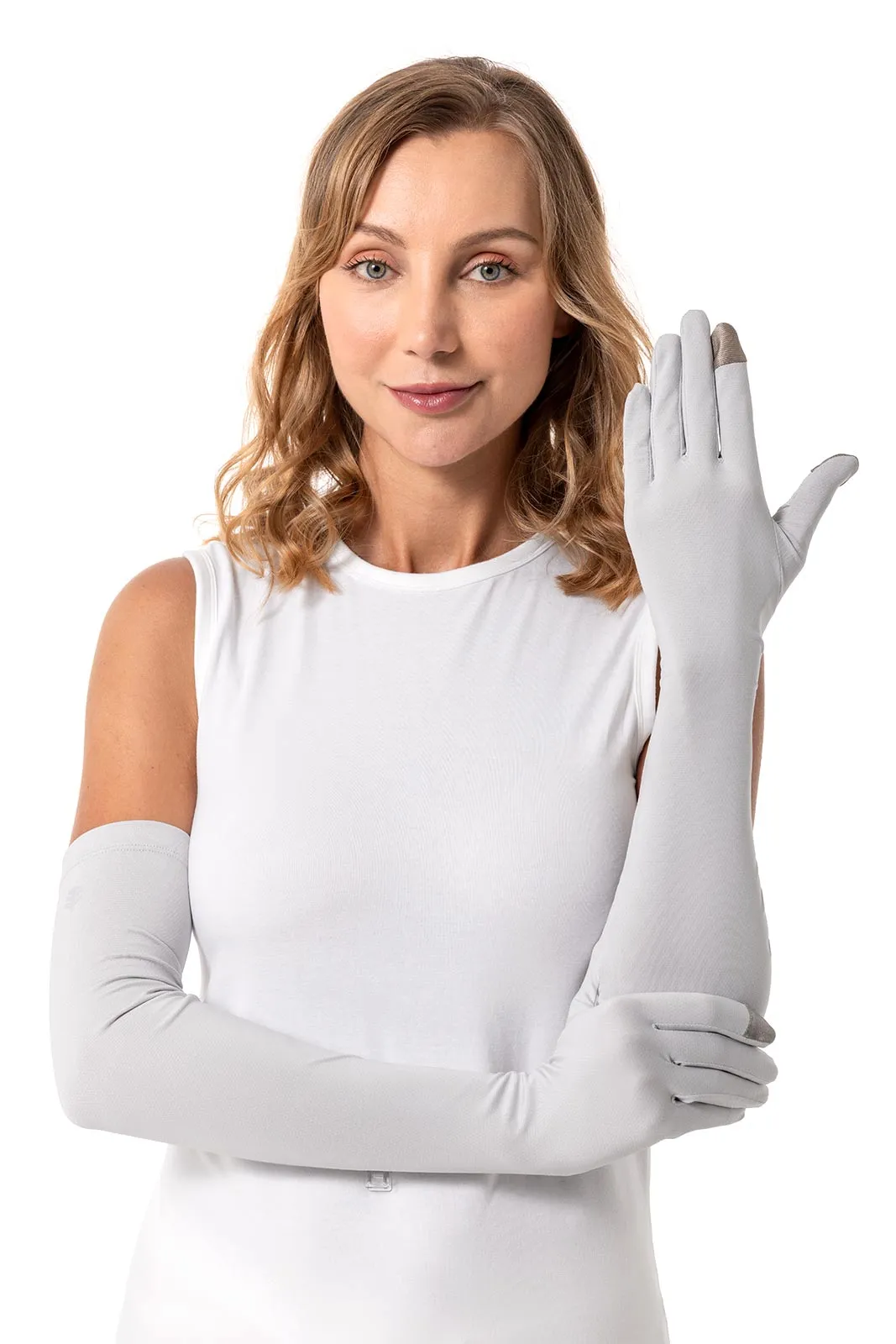 Unisex Culebra UV Long Sun Gloves | Sleek Grey