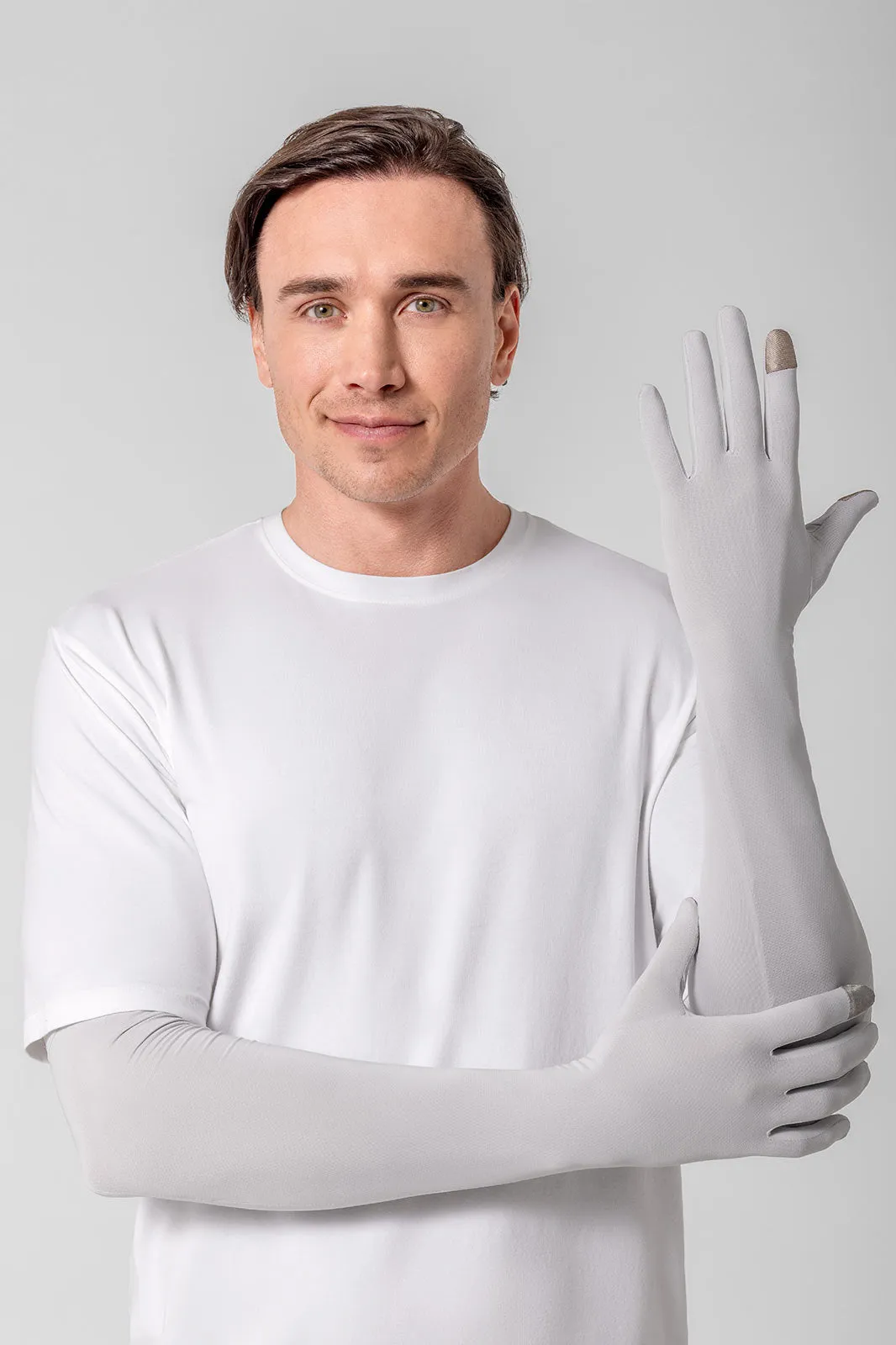 Unisex Culebra UV Long Sun Gloves | Sleek Grey