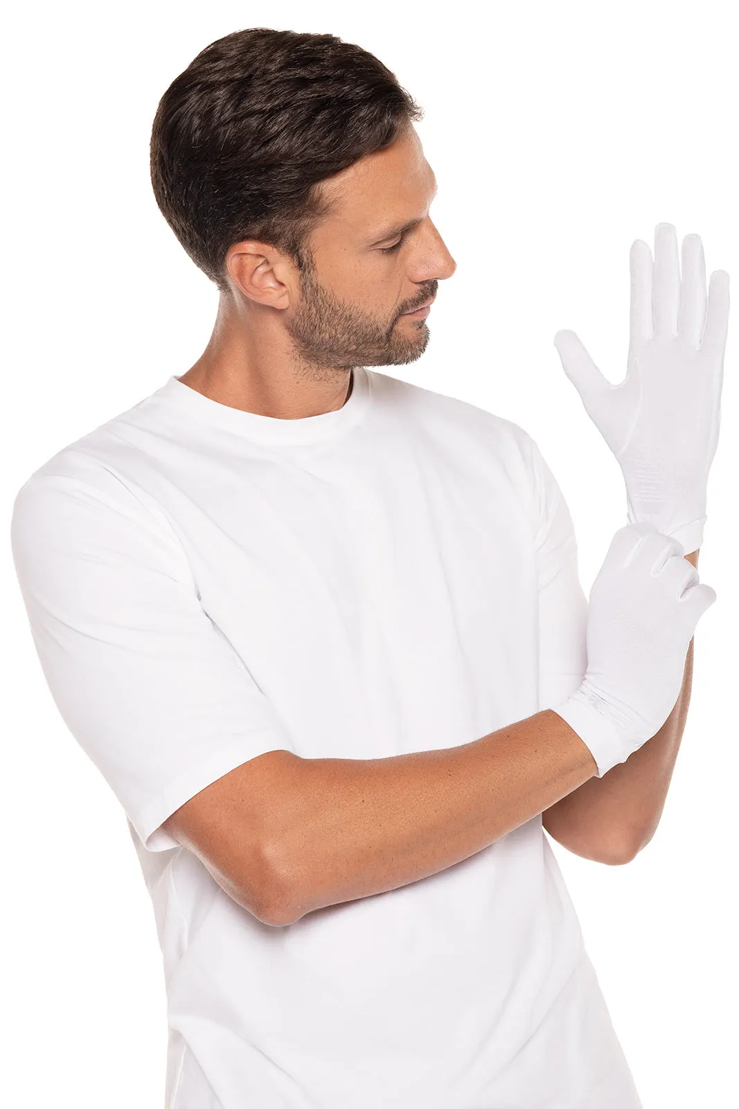Unisex Sawyer UV Sun Gloves | White