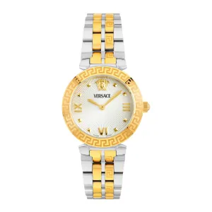 Versace Women 32 mm Size White-Silver Round Dial Analog Watch- VEOCA0324
