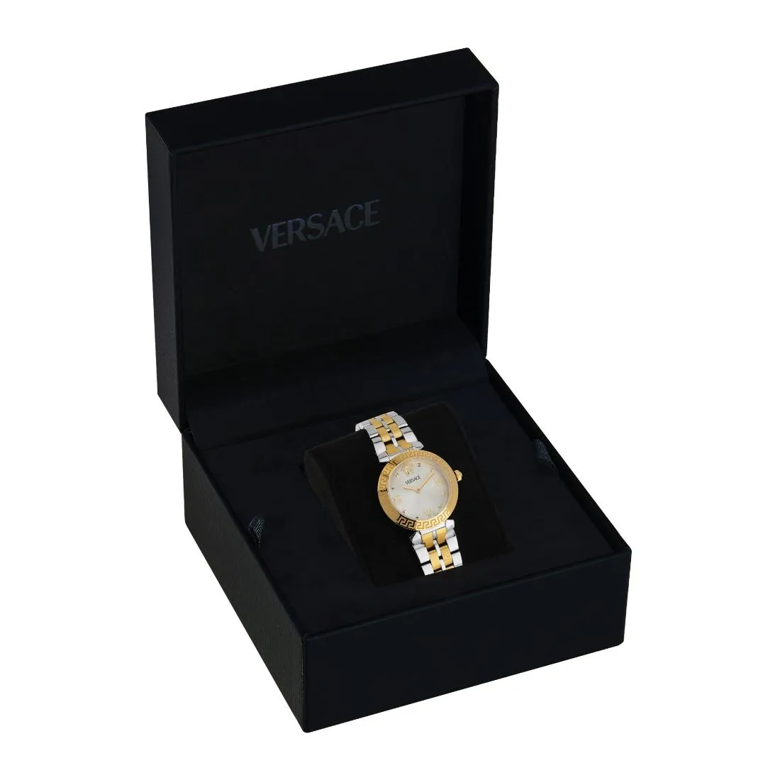 Versace Women 32 mm Size White-Silver Round Dial Analog Watch- VEOCA0324