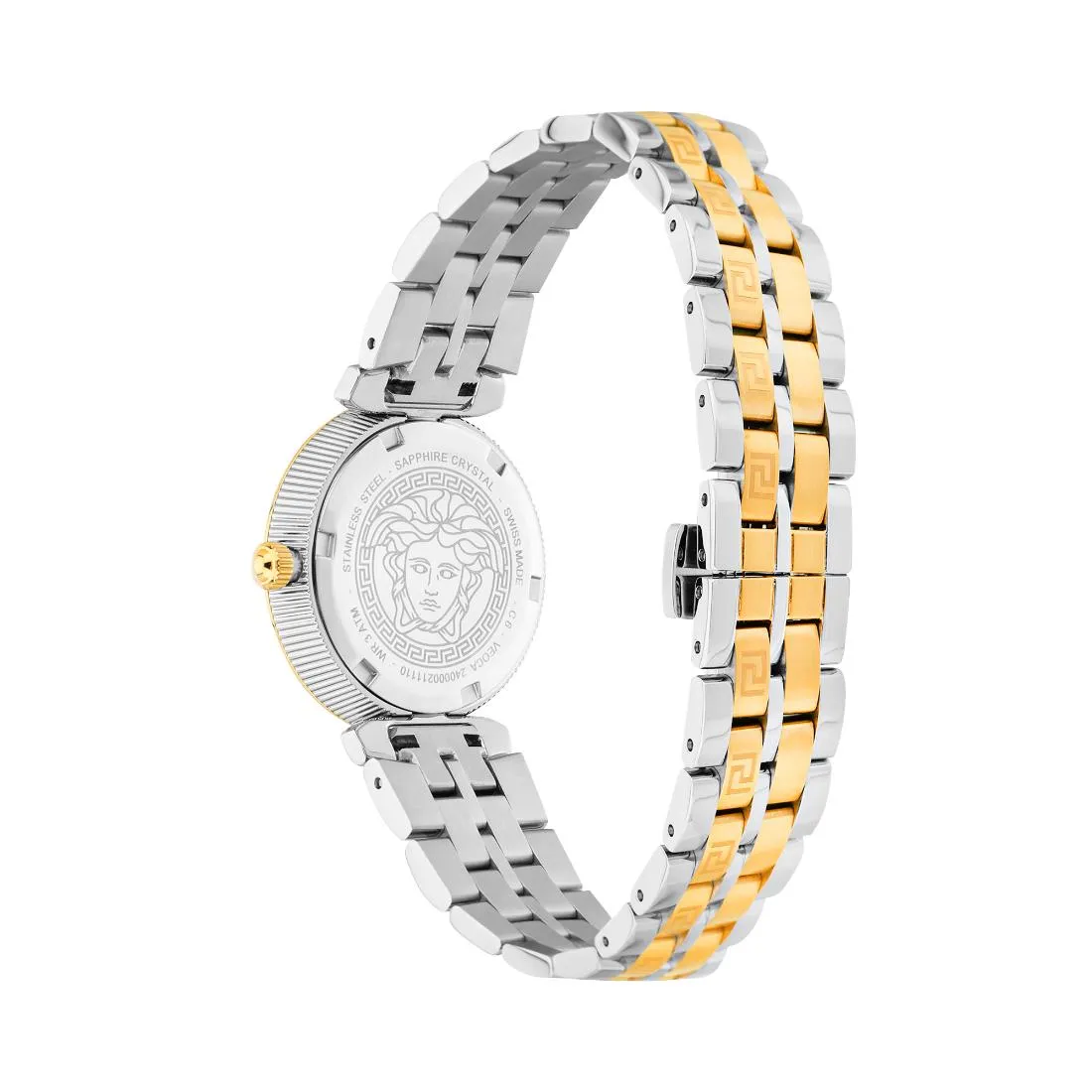 Versace Women 32 mm Size White-Silver Round Dial Analog Watch- VEOCA0324