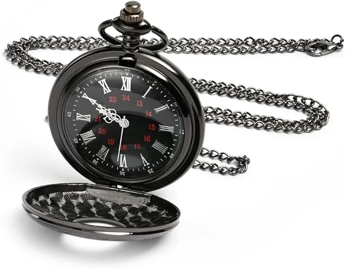 Vicloon Modern Pocket Watch, Quartz Pocket Watch with Chain, for Birthday Anniversary Day Christmas Fathers Day