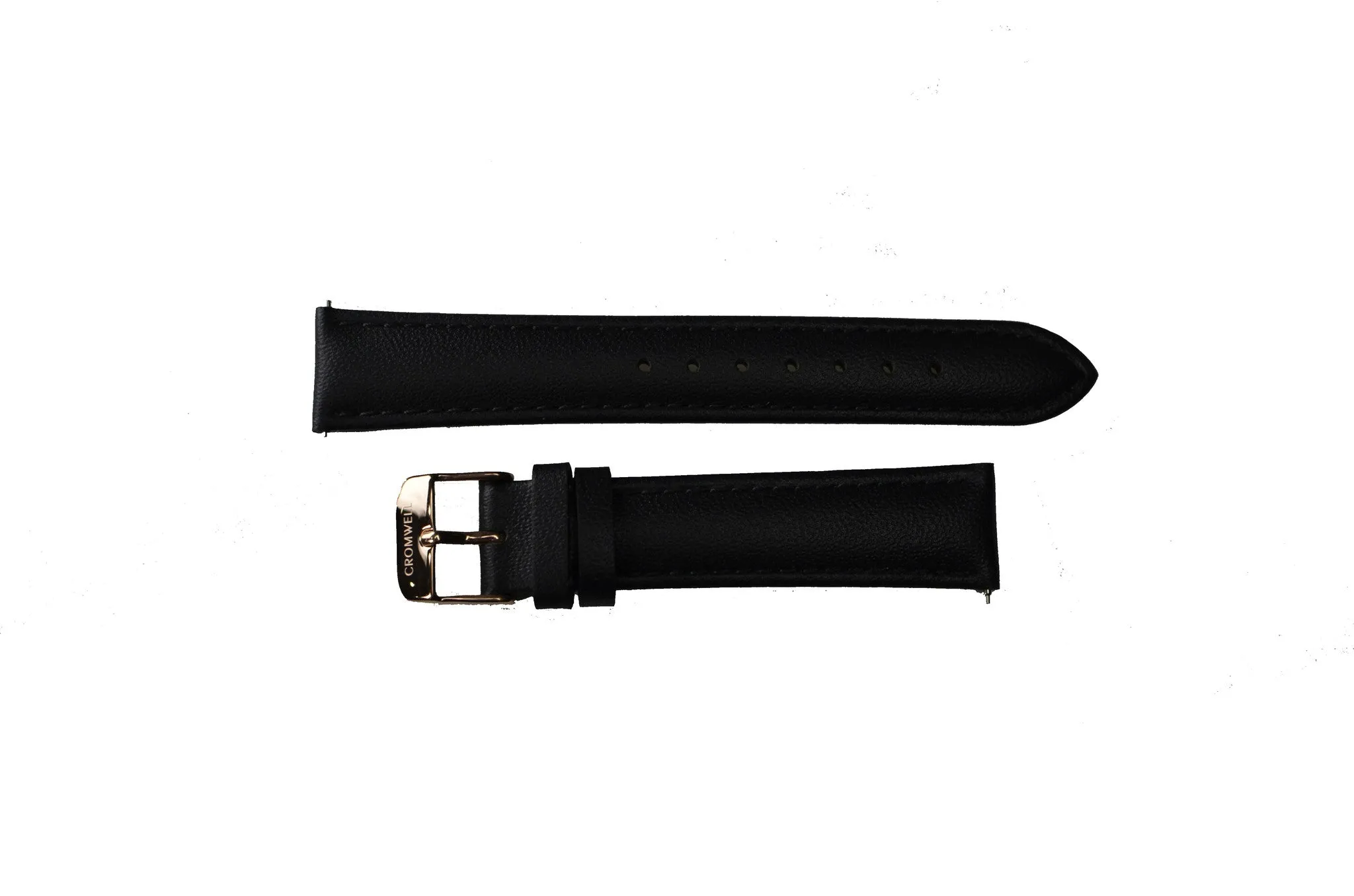 Watch Band- 18mm Black w/Rose Gold Buckle (For 36mm and 38mm watch cases)