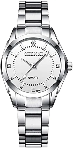 Watches for Women Analog Quartz Silver Stainless Steel Watches Luminous Waterproof Ladies Dress Watch