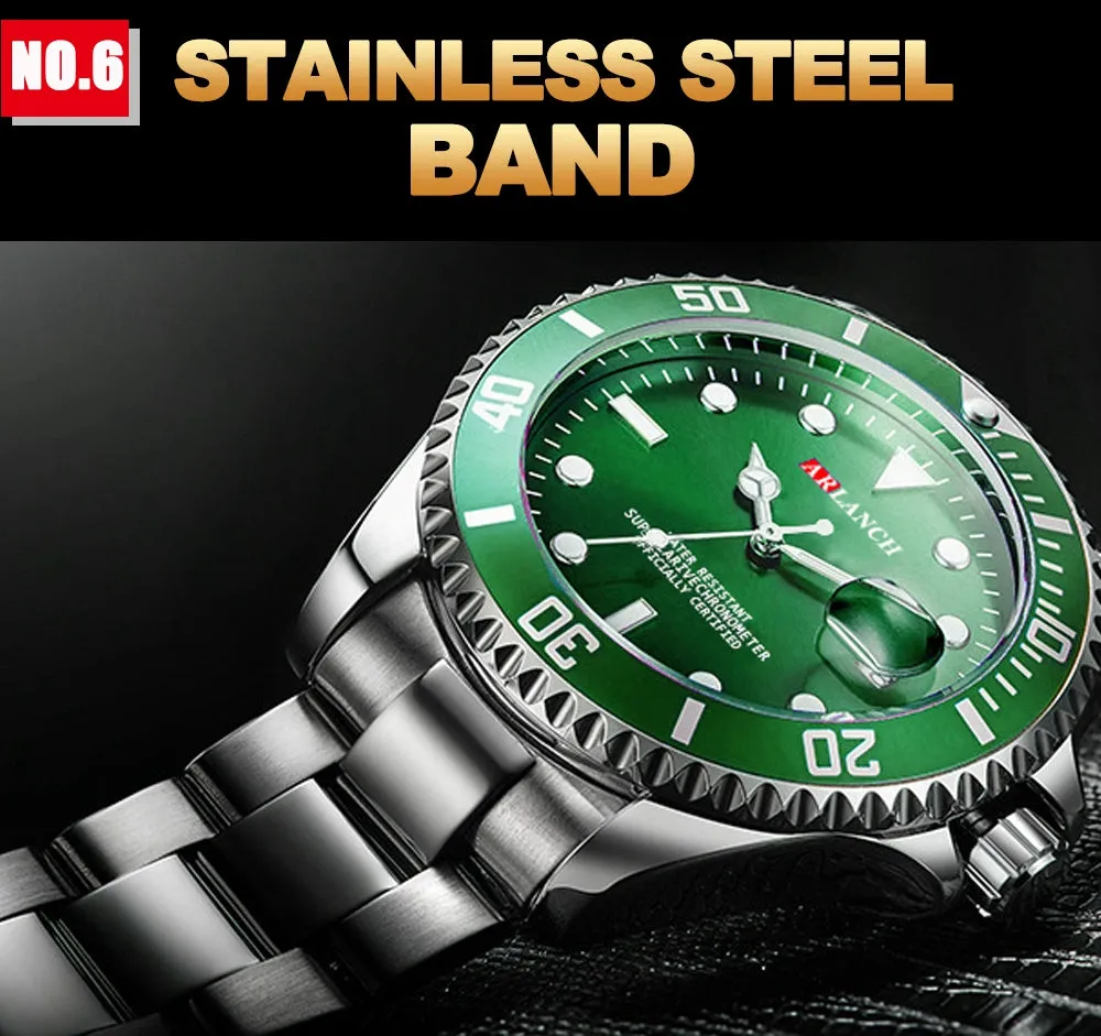 Water Ghost Stainless Steel Top Brand Luxury Submariner Sport Waterproof Classic