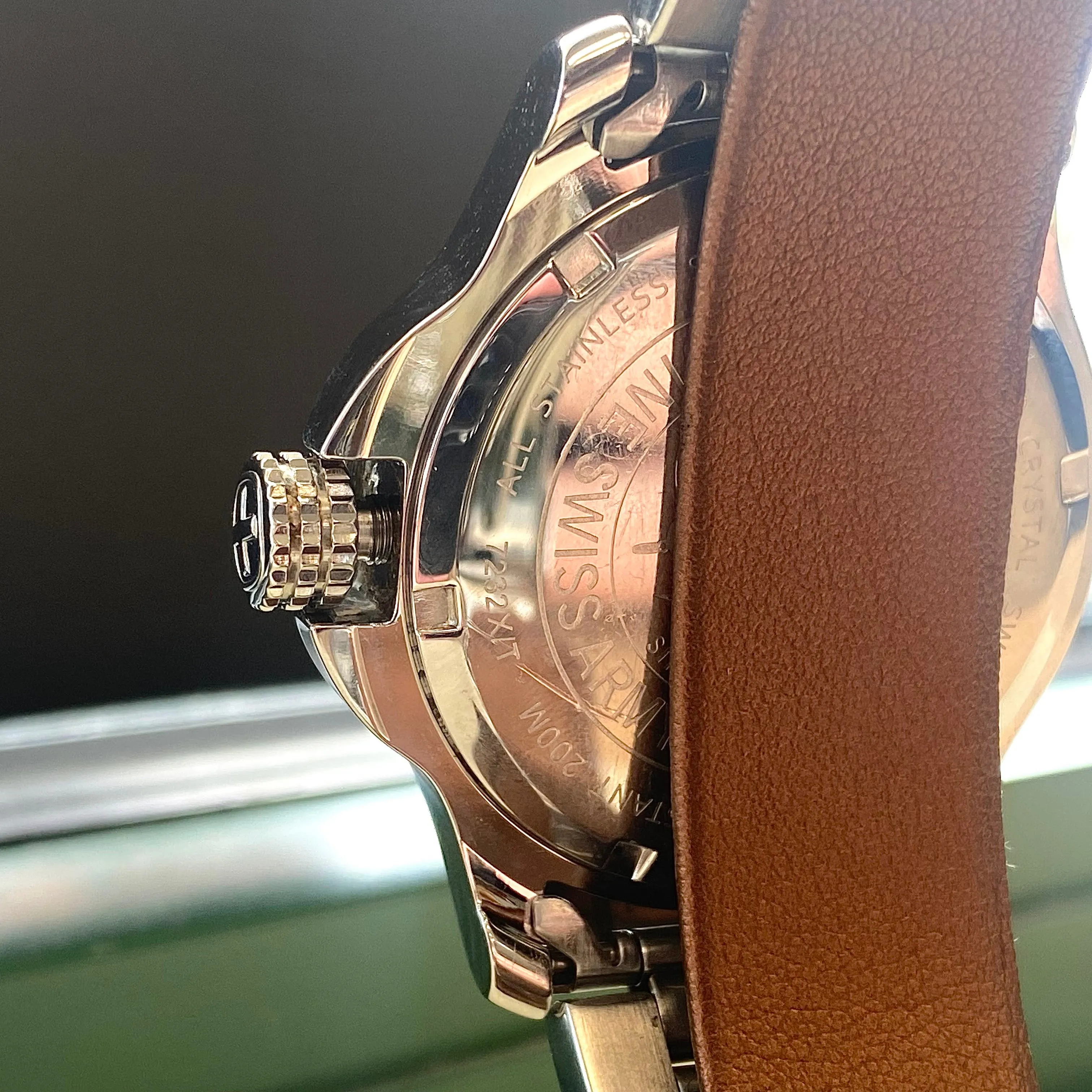 WENGER Swiss Army Diver Watch Date Indicator Swiss Quartz Wristwatch ALL S.S. Ref. 723XT