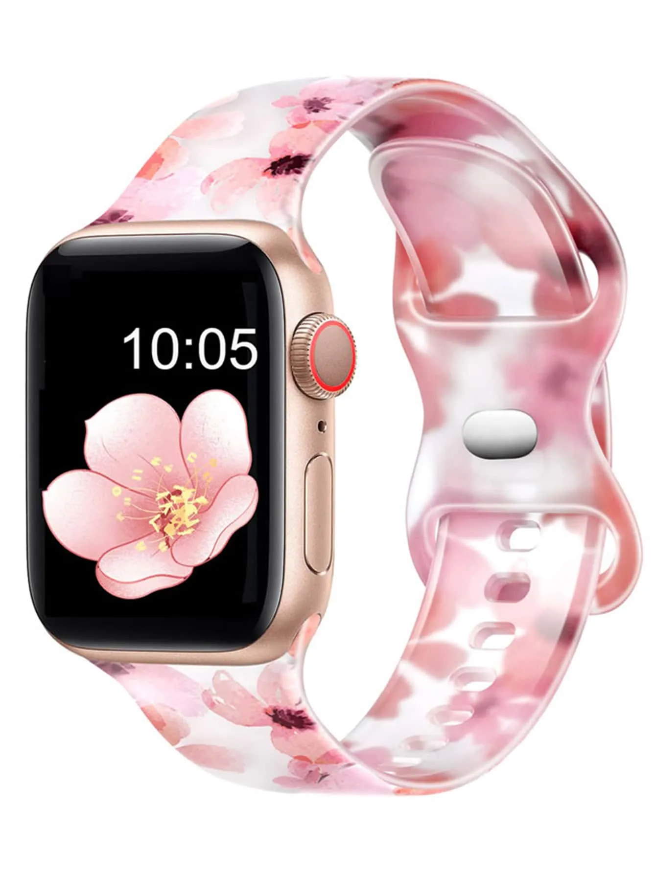 Wildflower & Butterflies Silicon Apple Watch Band