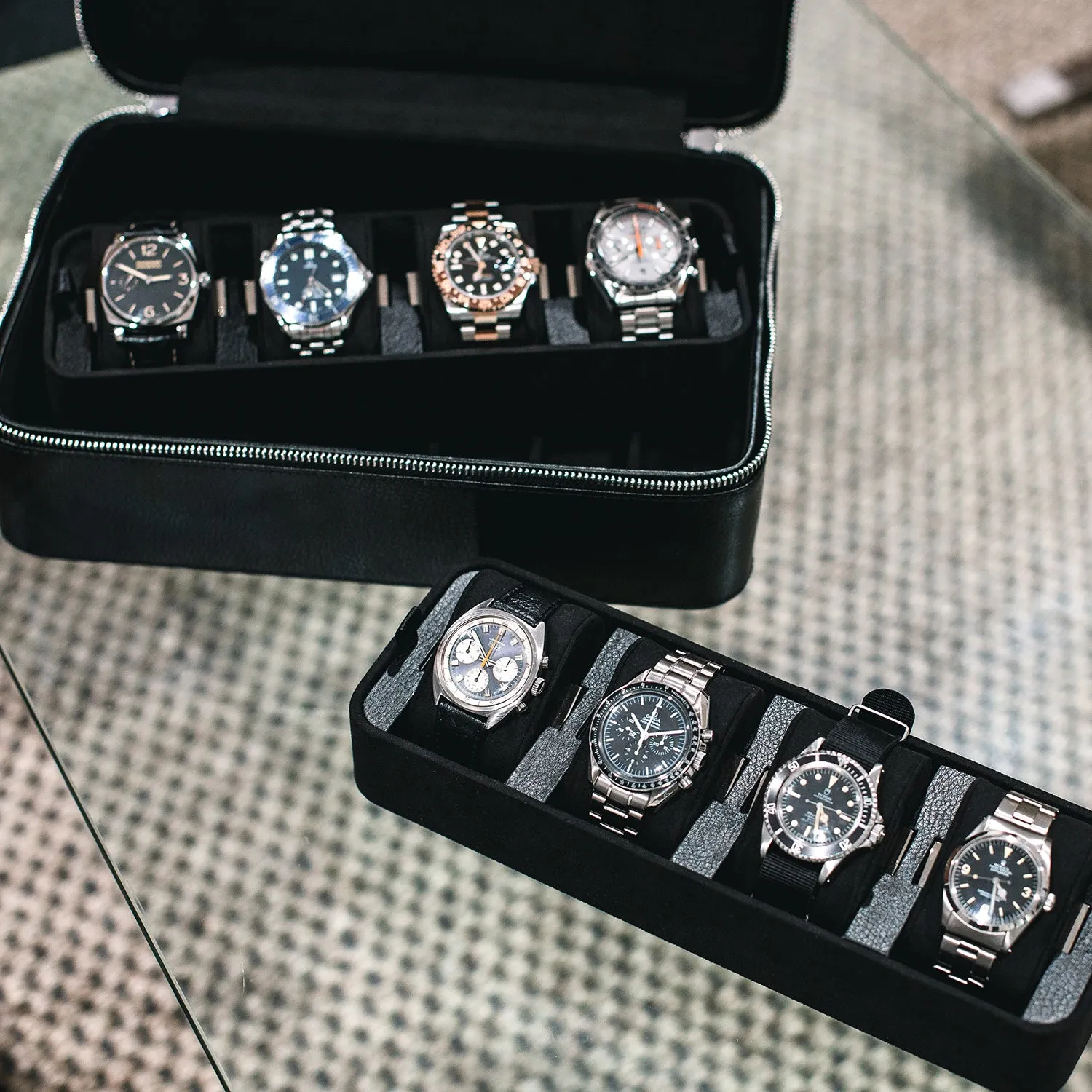WOLF 8 Piece Travel Watch Case
