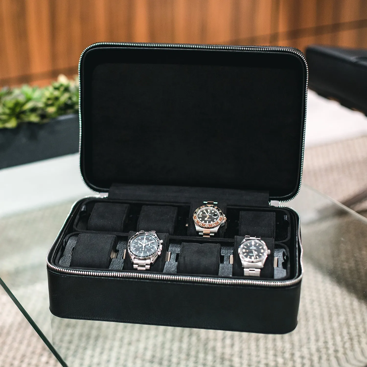WOLF 8 Piece Travel Watch Case