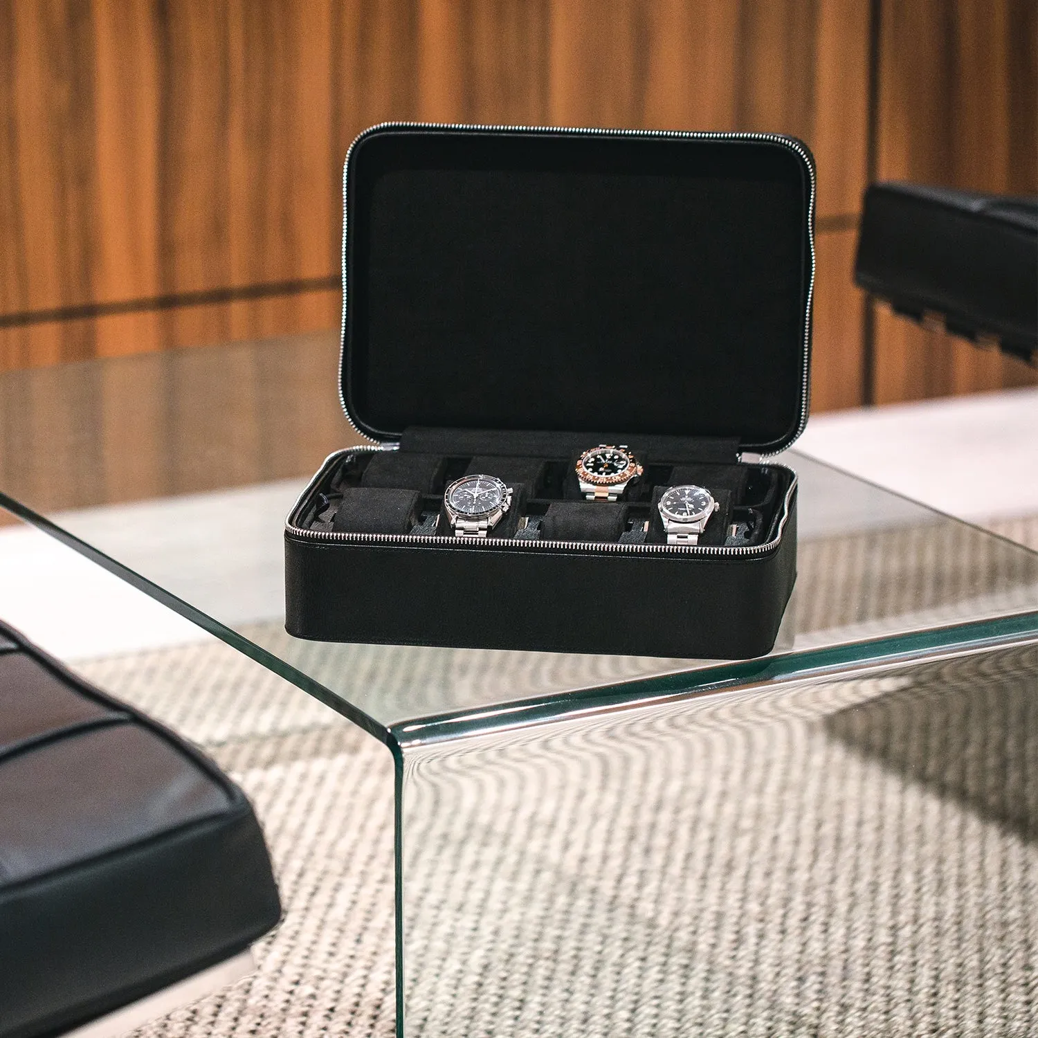 WOLF 8 Piece Travel Watch Case