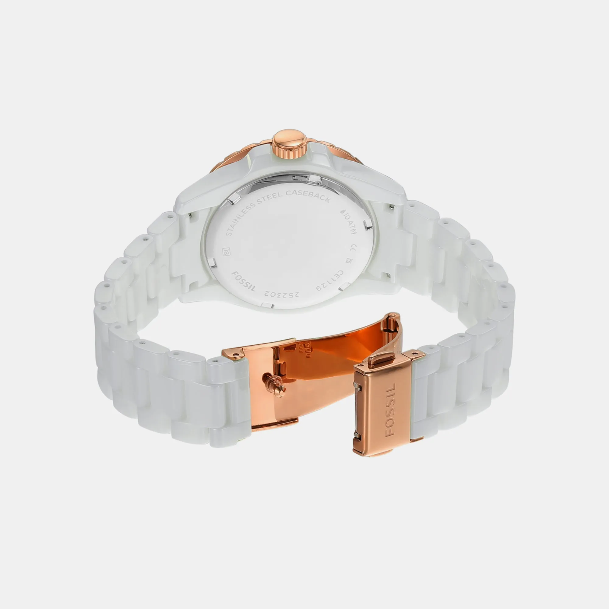 Women's White Dial Analog Ceramic Watch CE1129