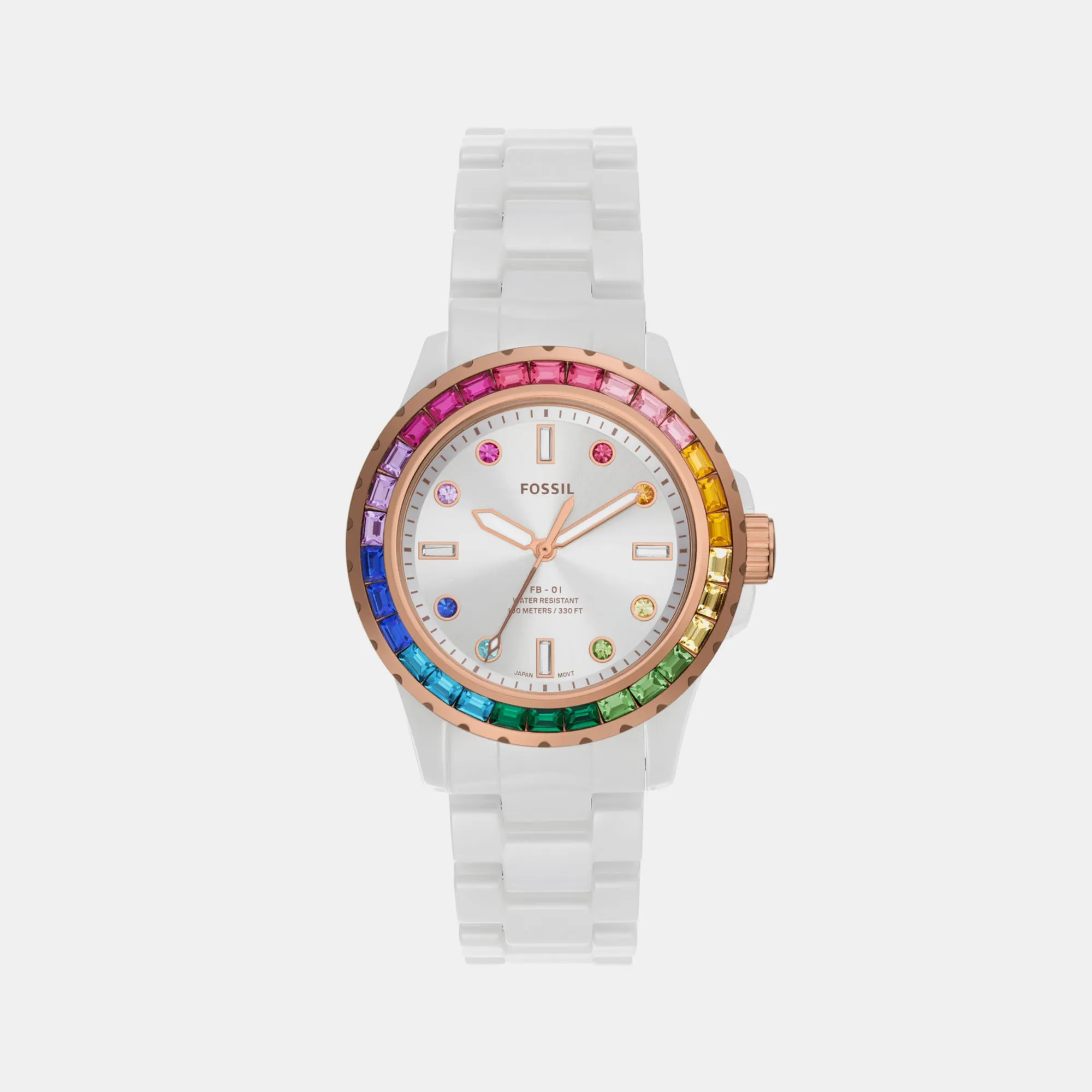 Women's White Dial Analog Ceramic Watch CE1129