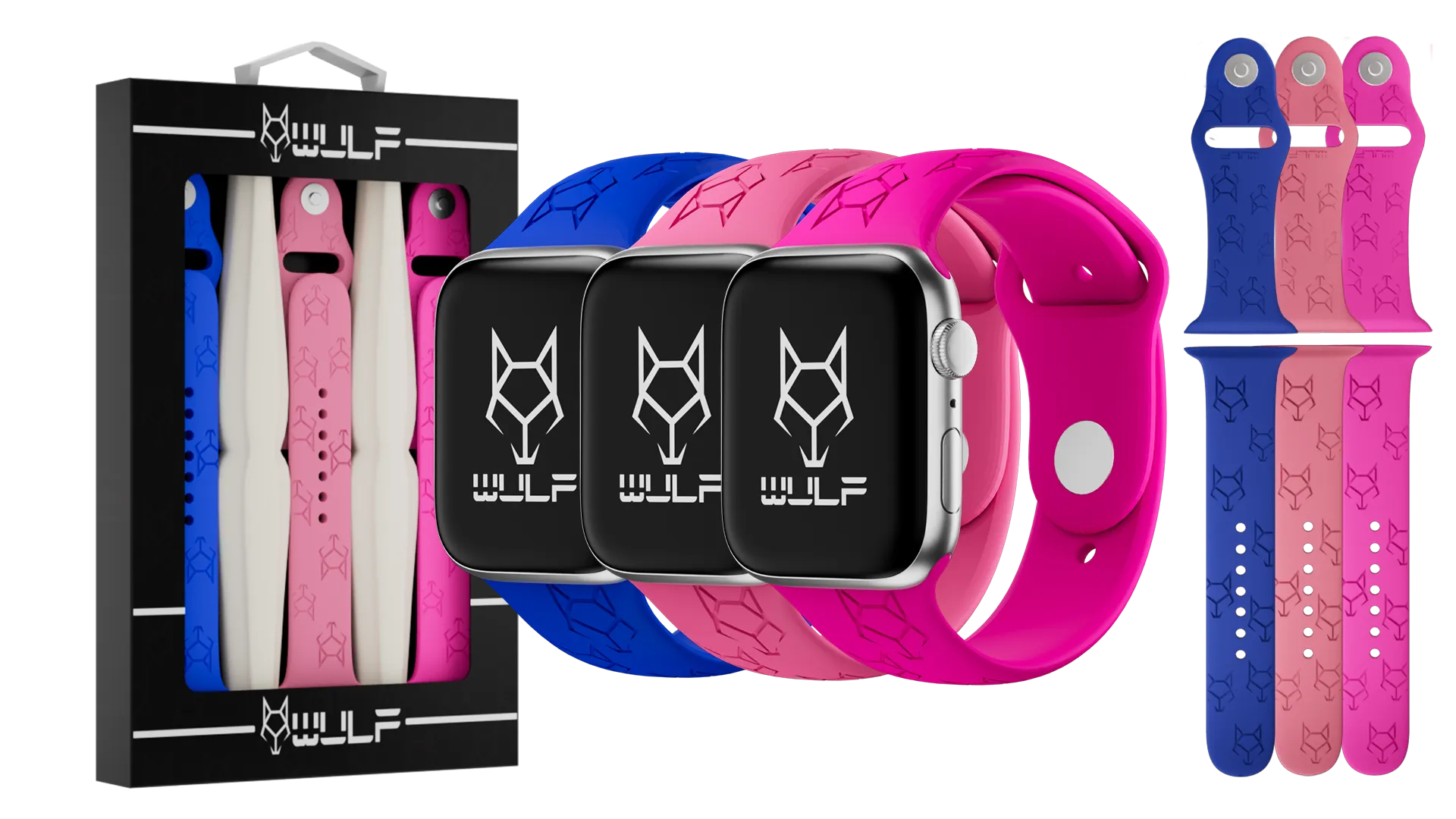 Wulf Sports Watch Band 3-Pack - Made for the Apple Watch