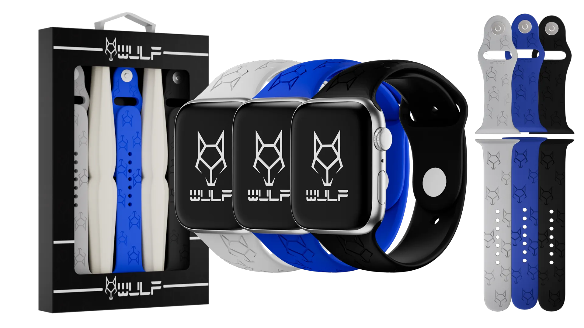 Wulf Sports Watch Band 3-Pack - Made for the Apple Watch