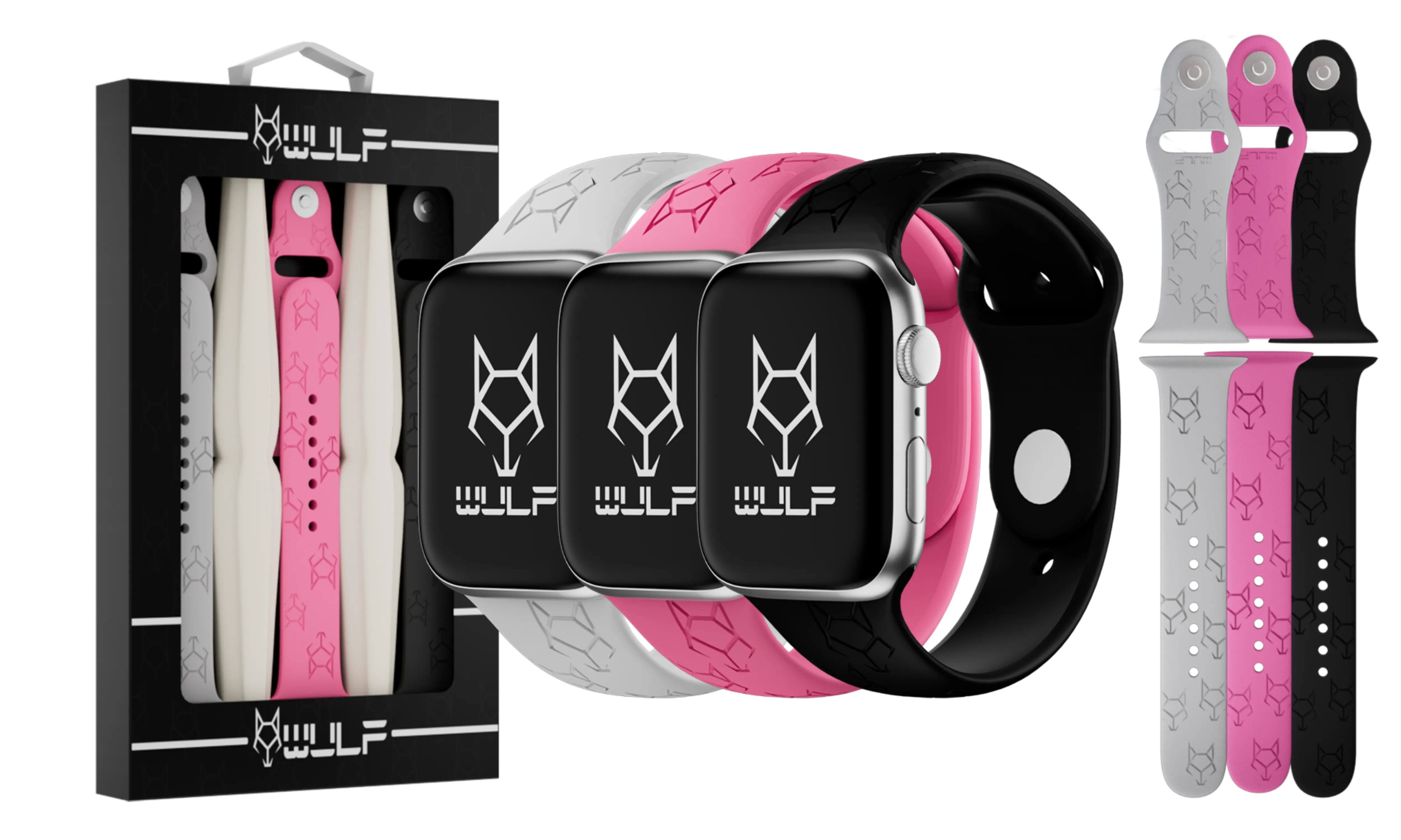 Wulf Sports Watch Band 3-Pack - Made for the Apple Watch